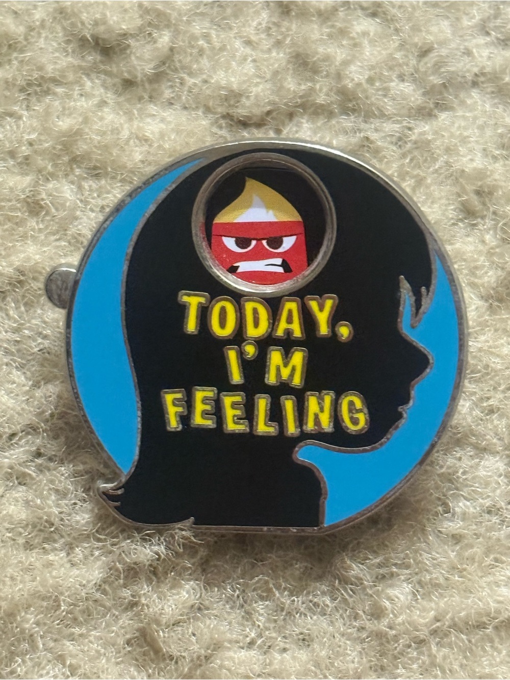 Disney World Inside Out Riley “Today I’m Feeling” Spinner Pin - Picture 2 of 6